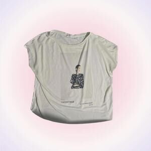 White loose crop top from Zara